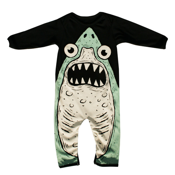 Kids' Electrik Kidz Organic Cotton Shark Onesie Kids' Electrik Kidz Organic Cotton Shark Onesie