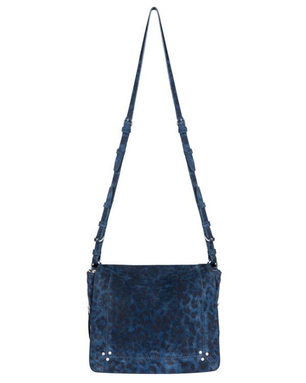 Jerome Dreyfuss Igor Crossbody Bag in Blue Leopard Suede Jerome Dreyfuss Igor Crossbody Bag in Blue Leopard Suede