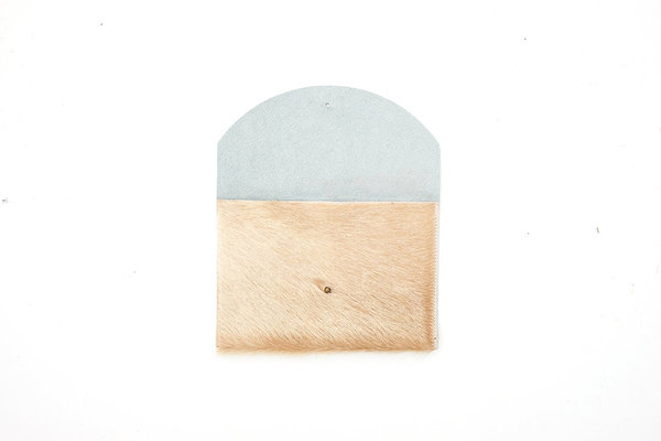 Primecut TAN COWHIDE ENVELOPE CLUTCH Primecut TAN COWHIDE ENVELOPE CLUTCH