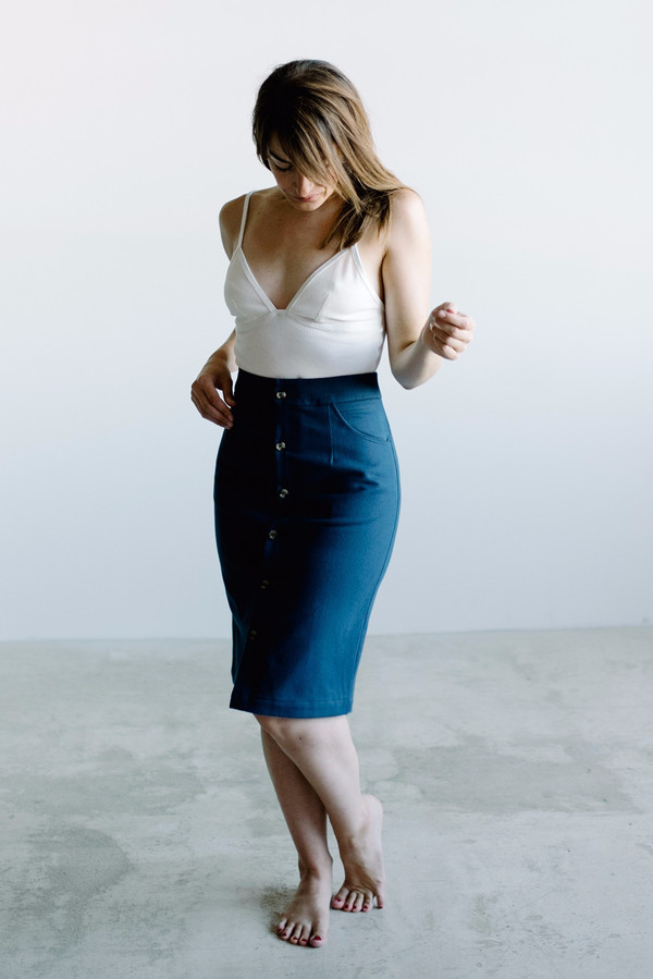 Hackwith Design House Button Up Skirt Hackwith Design House Button Up Skirt