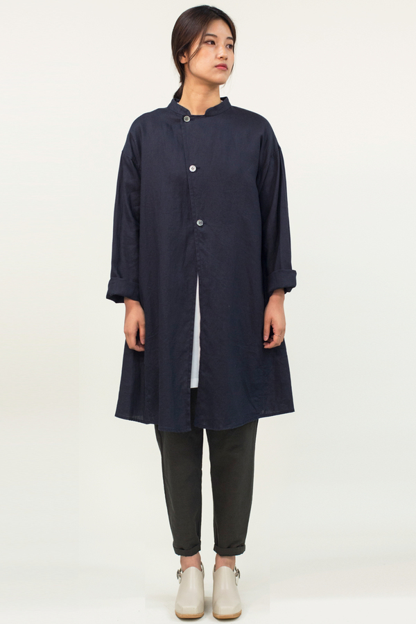 Universal Tissu Linen Jacket- Navy Universal Tissu Linen Jacket- Navy