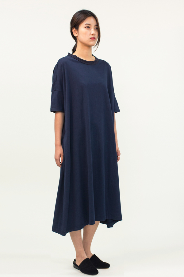 Universal Tissu Oversized Cotton Dress- Navy Universal Tissu Oversized Cotton Dress- Navy