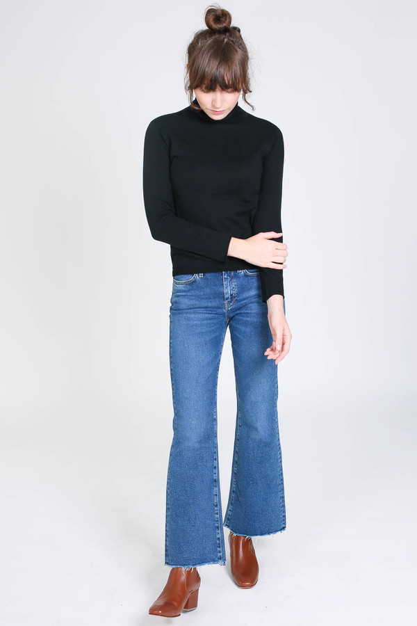 Evam Eva Cotton cashmere turtleneck in black Evam Eva Cotton cashmere turtleneck in black