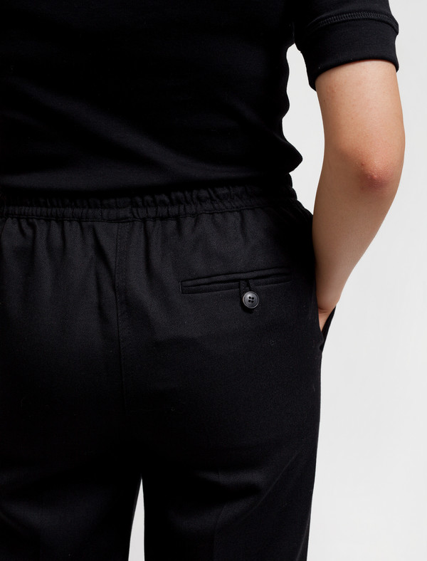 Sunspel Womens Drawstring Trousers Black Sunspel Womens Drawstring Trousers Black