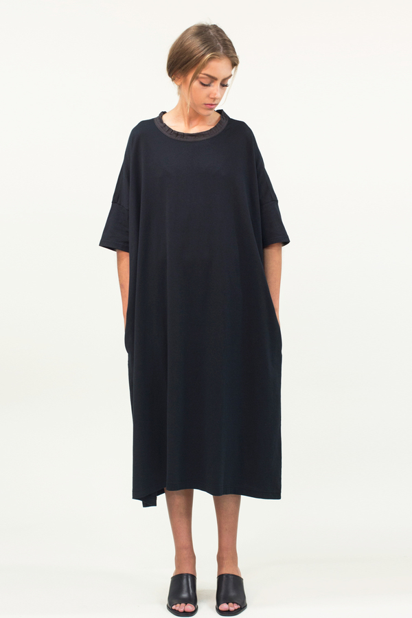 Universal Tissu Oversized Cotton Dress- Black Universal Tissu Oversized Cotton Dress- Black