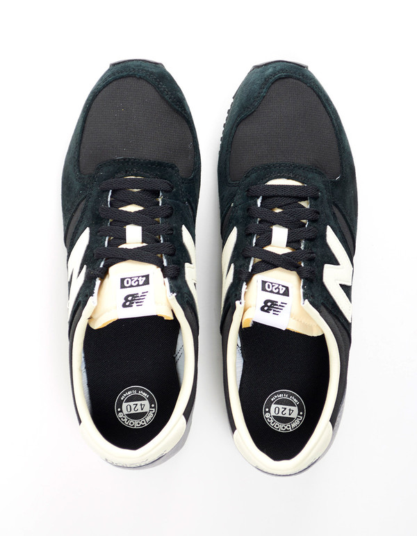 Men's New Balance 420 Heritage 70s Collection Sneaker Black Grey Men's New Balance 420 Heritage 70s Collection Sneaker Black Grey