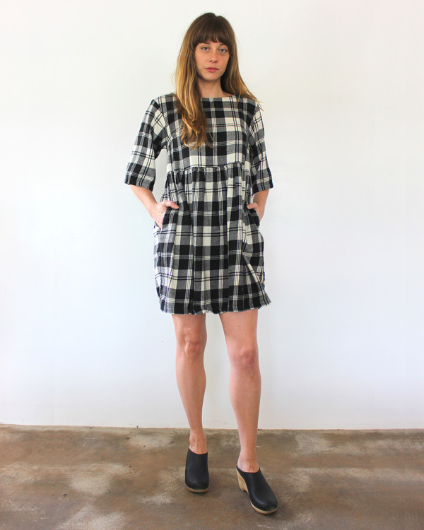 Esby WILLOW BABYDOLL DRESS - PLAID Esby WILLOW BABYDOLL DRESS - PLAID