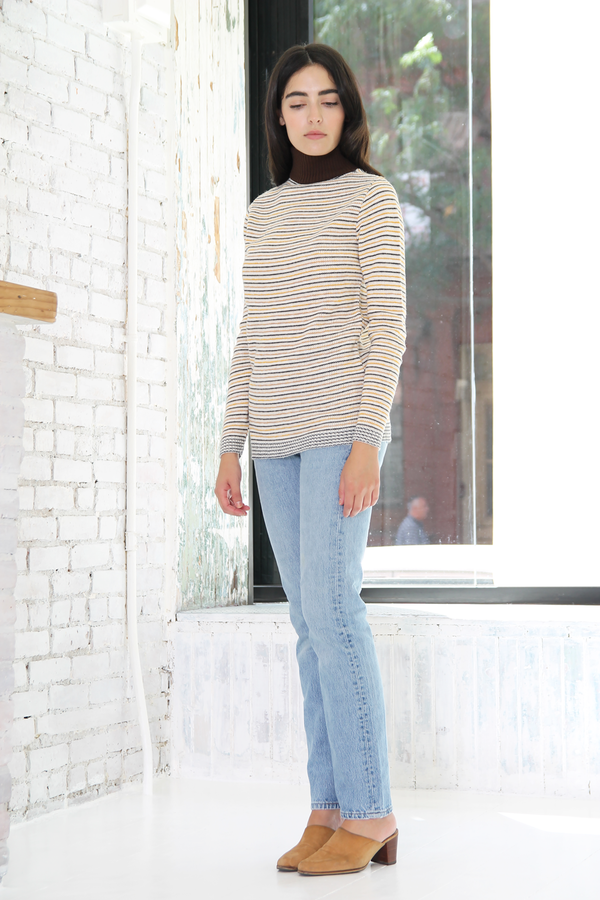 DUO NYC Vintage Knit Stripe Mockneck DUO NYC Vintage Knit Stripe Mockneck