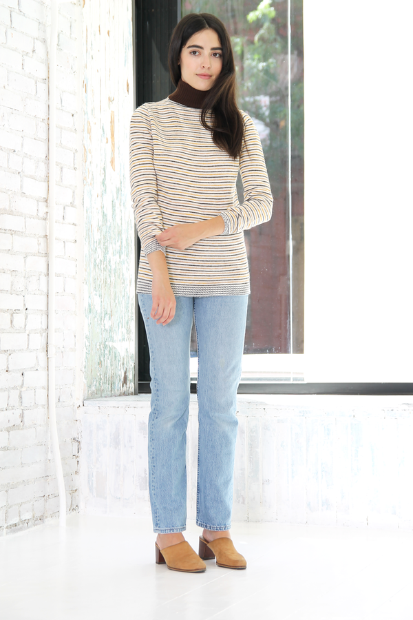 DUO NYC Vintage Knit Stripe Mockneck DUO NYC Vintage Knit Stripe Mockneck