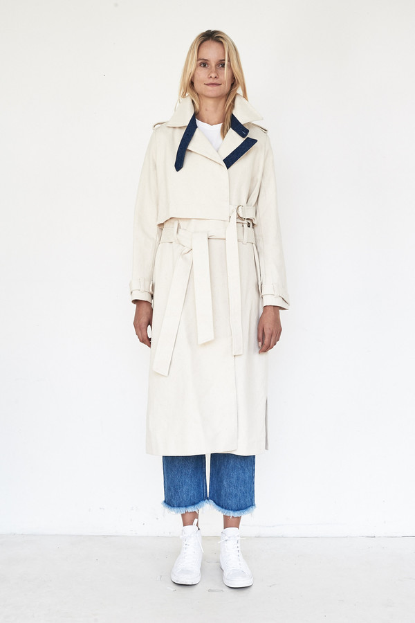 Sandy Liang Canvas Casey Trench Sandy Liang Canvas Casey Trench