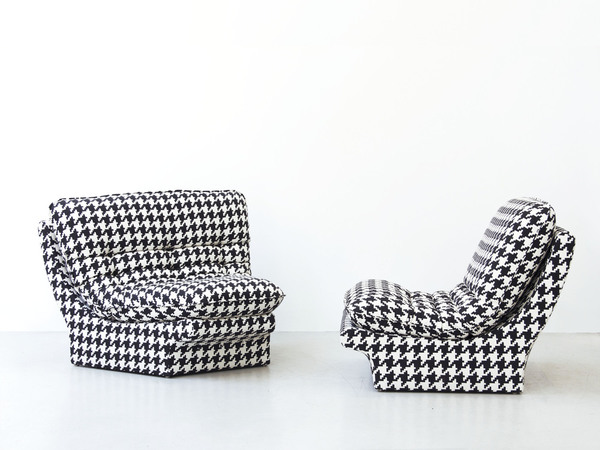 Late 1970s Herringbone Lounge Chairs Late 1970s Herringbone Lounge Chairs