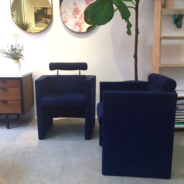 Indigo 1980s Occasional Arm Chair Indigo 1980s Occasional Arm Chair
