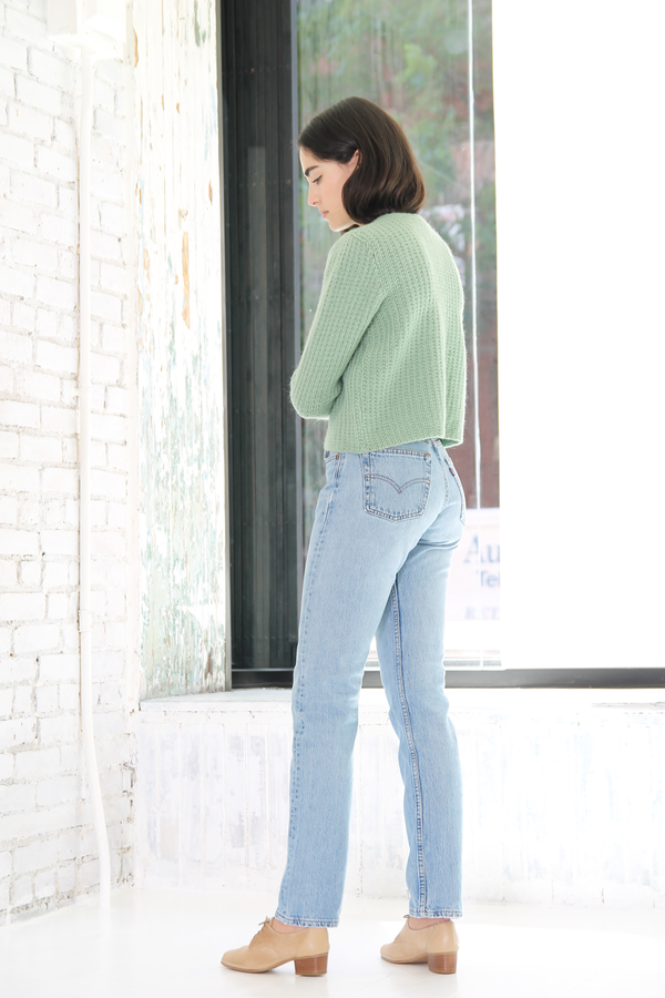 DUO NYC Vintage Cropped Knit Cardigan DUO NYC Vintage Cropped Knit Cardigan