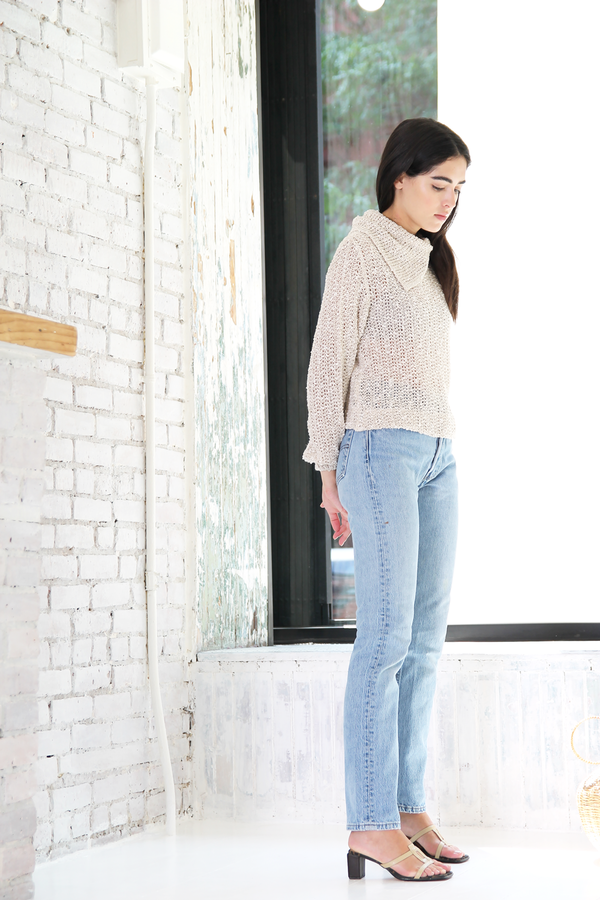 DUO NYC Vintage Linen Cowl Neck Sweater DUO NYC Vintage Linen Cowl Neck Sweater