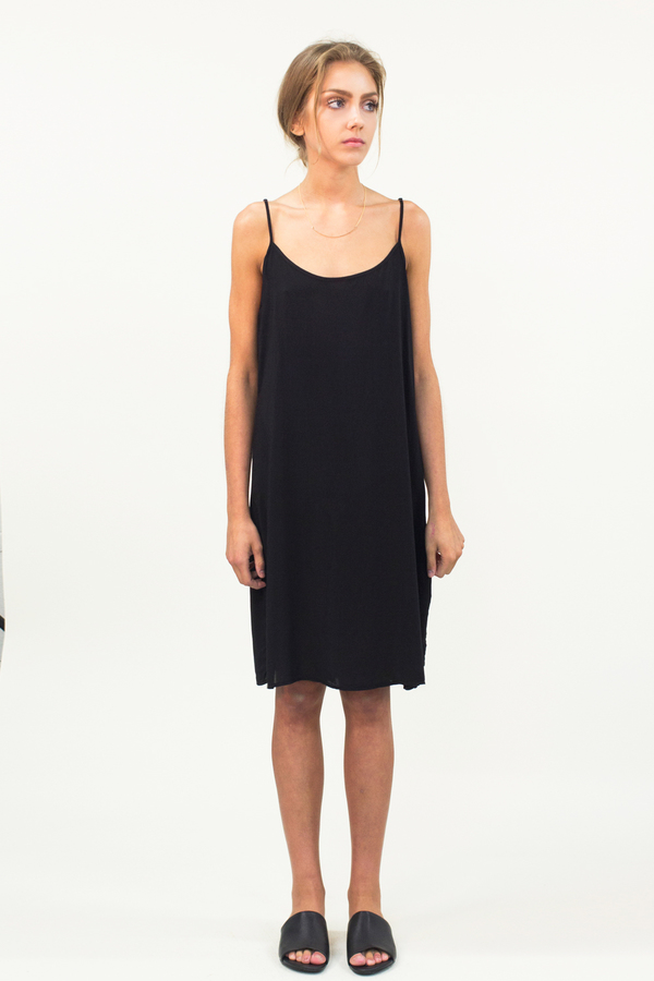 LACAUSA Easy Slip Dress- Black LACAUSA Easy Slip Dress- Black