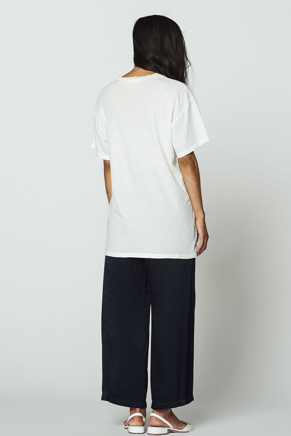 LACAUSA Vintage Tall Tee- White LACAUSA Vintage Tall Tee- White
