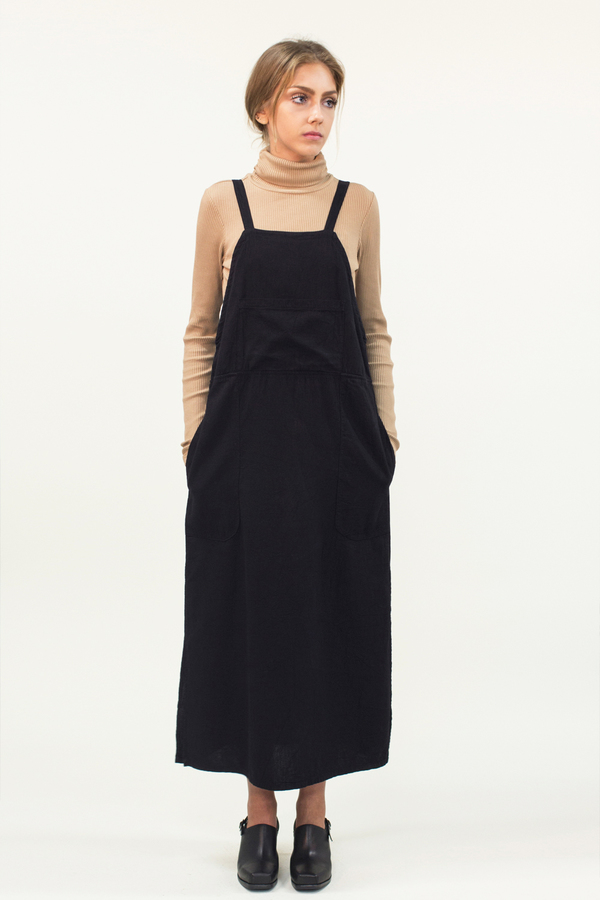 LACAUSA Overall Dress- Black LACAUSA Overall Dress- Black