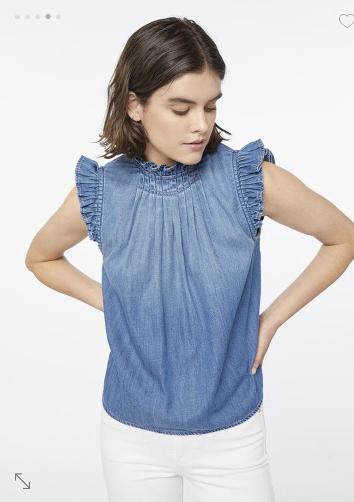 frame denim top