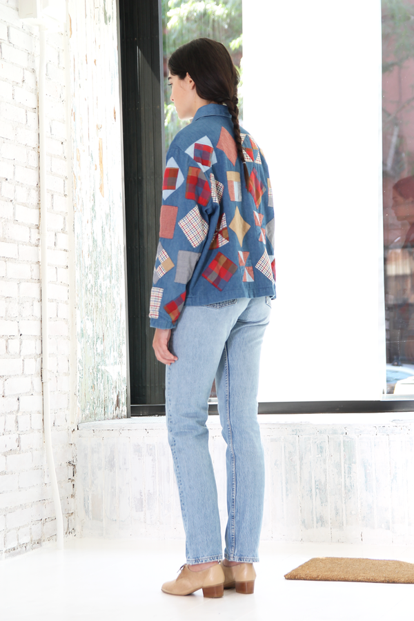 DUO NYC Vintage Denim Patchwork Jacket DUO NYC Vintage Denim Patchwork Jacket