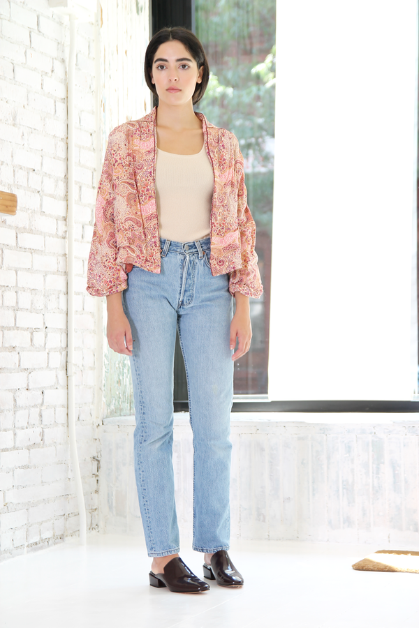 DUO NYC Vintage Silk Cropped Jacket DUO NYC Vintage Silk Cropped Jacket