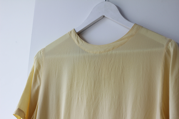 Hey Jude Dusty Yellow Silk Tee Hey Jude Dusty Yellow Silk Tee
