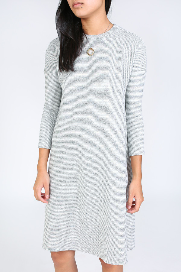 Ursa Minor Fallon dress in oatmeal stripe Ursa Minor Fallon dress in oatmeal stripe