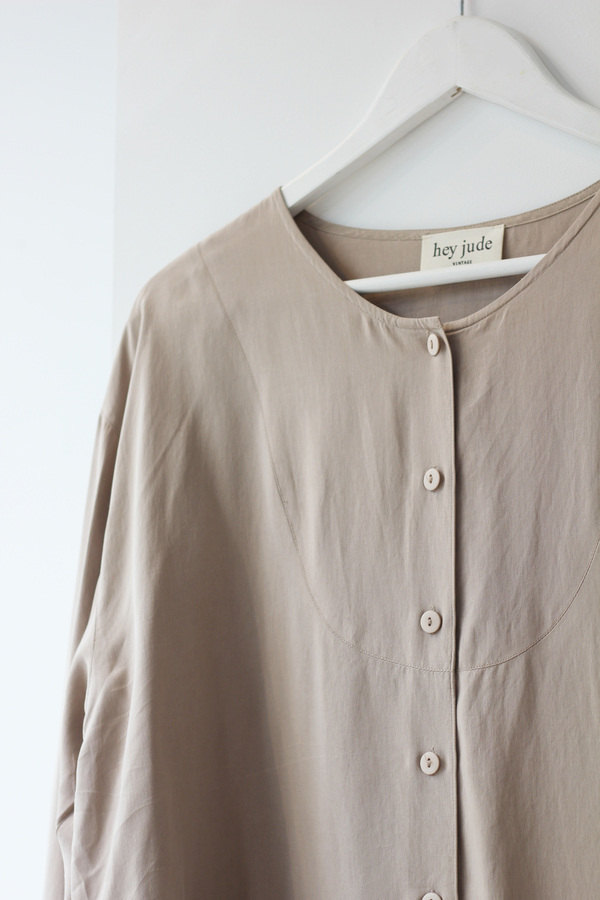 Hey Jude Vintage Sandstone Silk Tunic Hey Jude Vintage Sandstone Silk Tunic