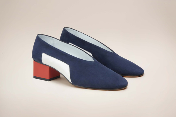 GRAY MATTERS Mildred Patent Blue Pump GRAY MATTERS Mildred Patent Blue Pump