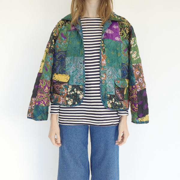 Johan Vintage Quilted Reversible Silk Jacket Johan Vintage Quilted Reversible Silk Jacket