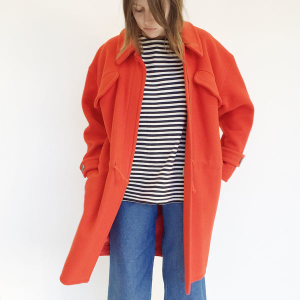 Johan Vintage Oversized Red Wool Coat Johan Vintage Oversized Red Wool Coat