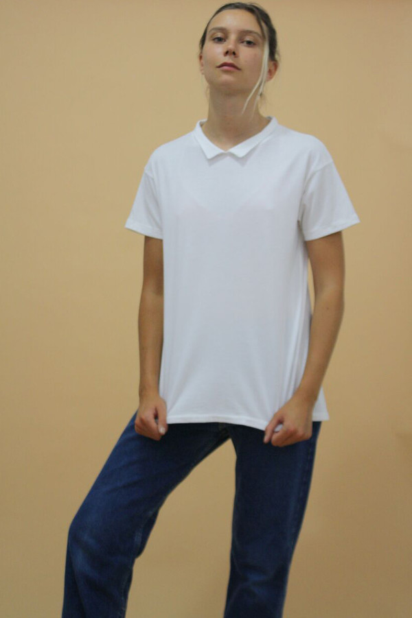 Calder Blake Ines Collar Tee Calder Blake Ines Collar Tee