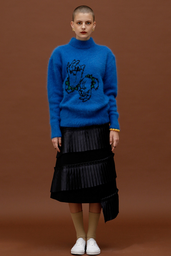 ROCKET LUNCH Nirvana Hands Oversized Knit- Blue ROCKET LUNCH Nirvana Hands Oversized Knit- Blue