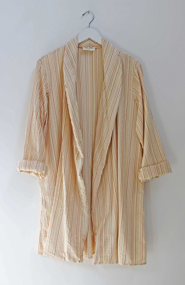 Hey Jude Vintage Texture Striped Robe Hey Jude Vintage Texture Striped Robe