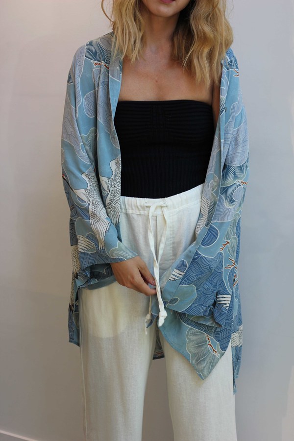 Hey Jude Art Deco Silk Robe Hey Jude Art Deco Silk Robe
