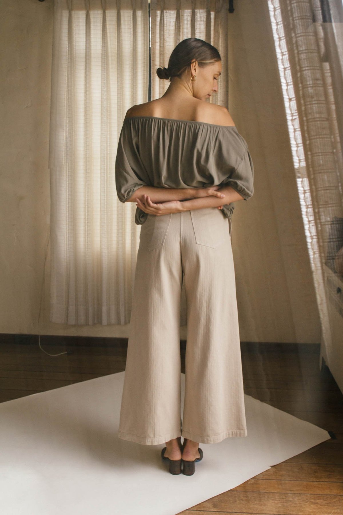 First Rite Wide Trouser - Khaki 