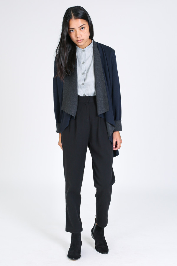 Majestic Waterfall cardigan in marine/anthracite Majestic Waterfall cardigan in marine/anthracite