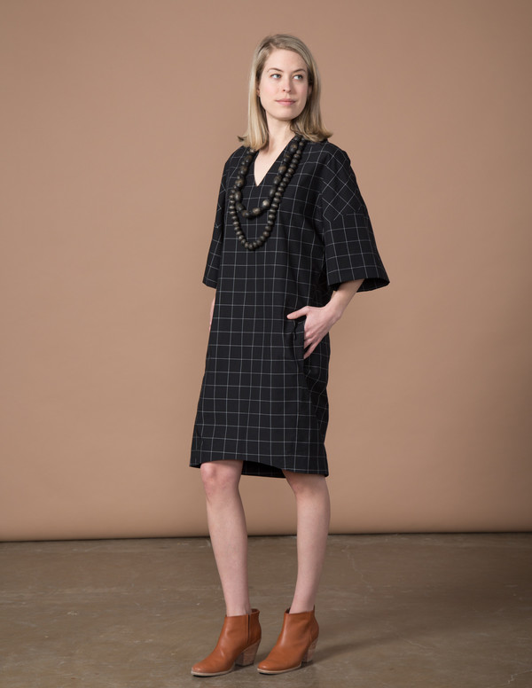 SBJ Austin Sadie Dress - Black Window Pane SBJ Austin Sadie Dress - Black Window Pane