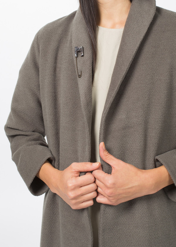 Evam Eva Angora Blend Robe Coat Evam Eva Angora Blend Robe Coat