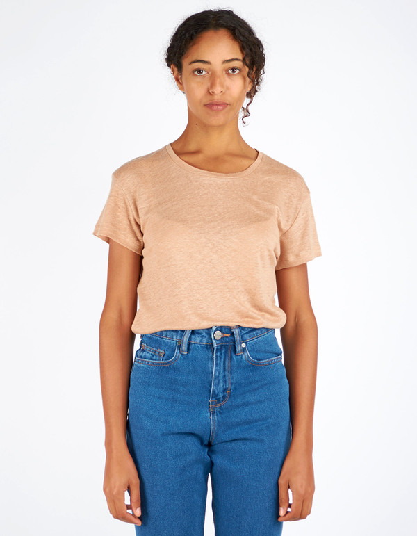 Filippa K Linen T-Shirt Almondine Filippa K Linen T-Shirt Almondine