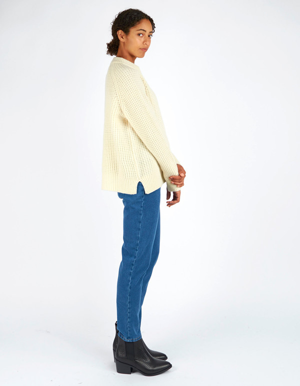 Ganni Hensley Textured Pullover Vanilla Ice Ganni Hensley Textured Pullover Vanilla Ice