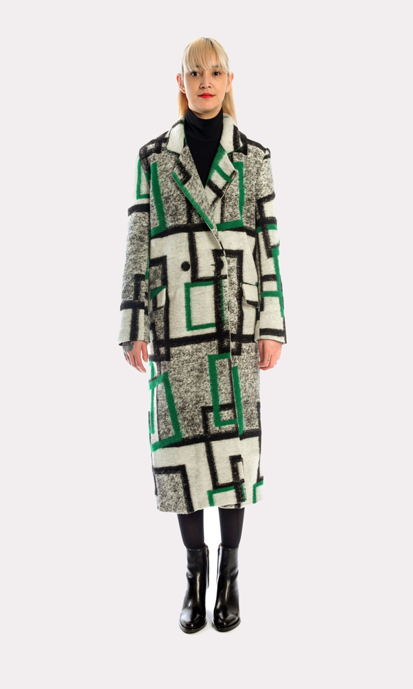 Kurt Lyle Veronique Double Breasted Coat in Deco Kurt Lyle Veronique Double Breasted Coat in Deco