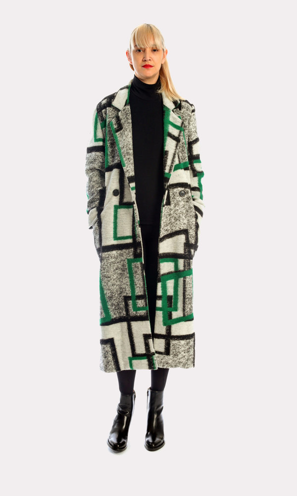 Kurt Lyle Veronique Double Breasted Coat in Deco Kurt Lyle Veronique Double Breasted Coat in Deco