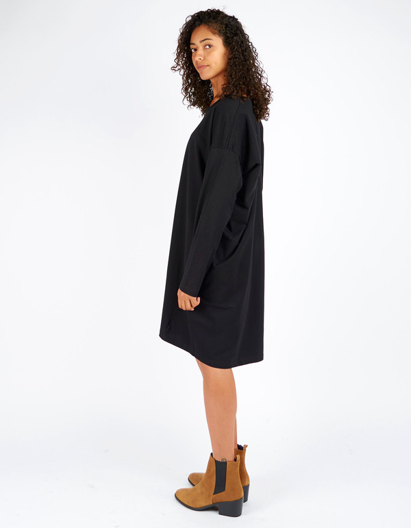 Kowtow Building Block Relaxed Tee Dress Black Kowtow Building Block Relaxed Tee Dress Black