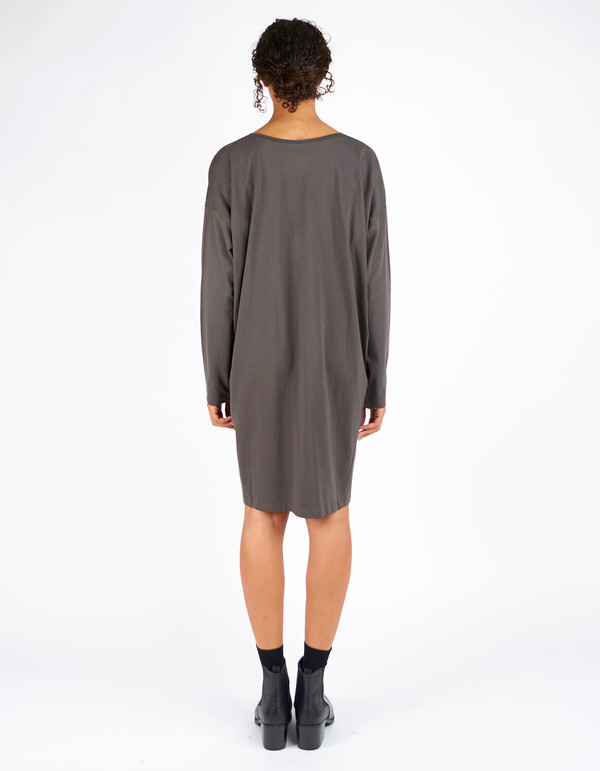Kowtow Building Block Relaxed Tee Dress Charcoal Kowtow Building Block Relaxed Tee Dress Charcoal