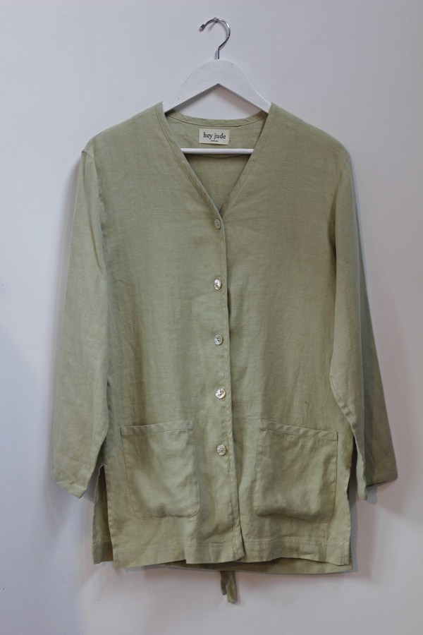Hey Jude Vintage Sage Linen Jacket Hey Jude Vintage Sage Linen Jacket