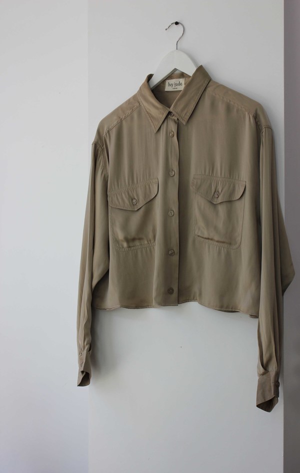 Hey Jude Vintage Cropped Silk Longsleeve Hey Jude Vintage Cropped Silk Longsleeve
