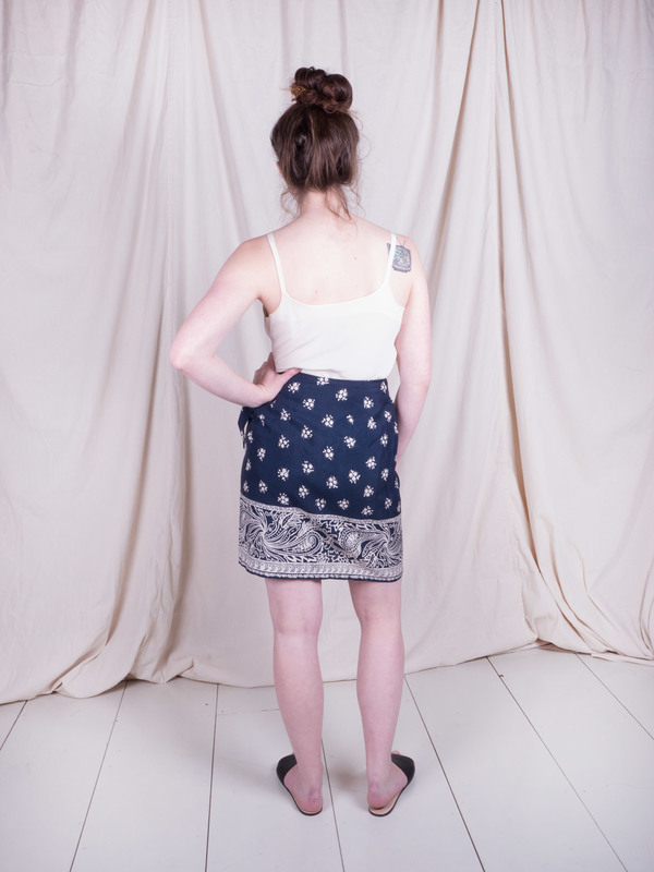 Woods Vintage Silk Wrap Skirt Woods Vintage Silk Wrap Skirt