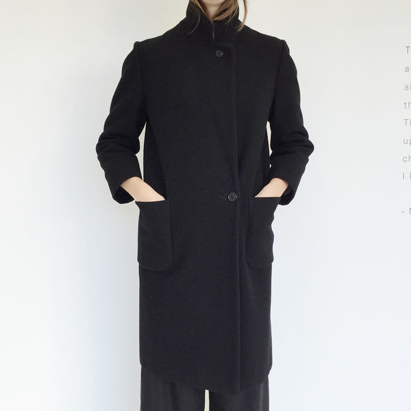 Johan Vintage Black Wool Everyday Coat Johan Vintage Black Wool Everyday Coat