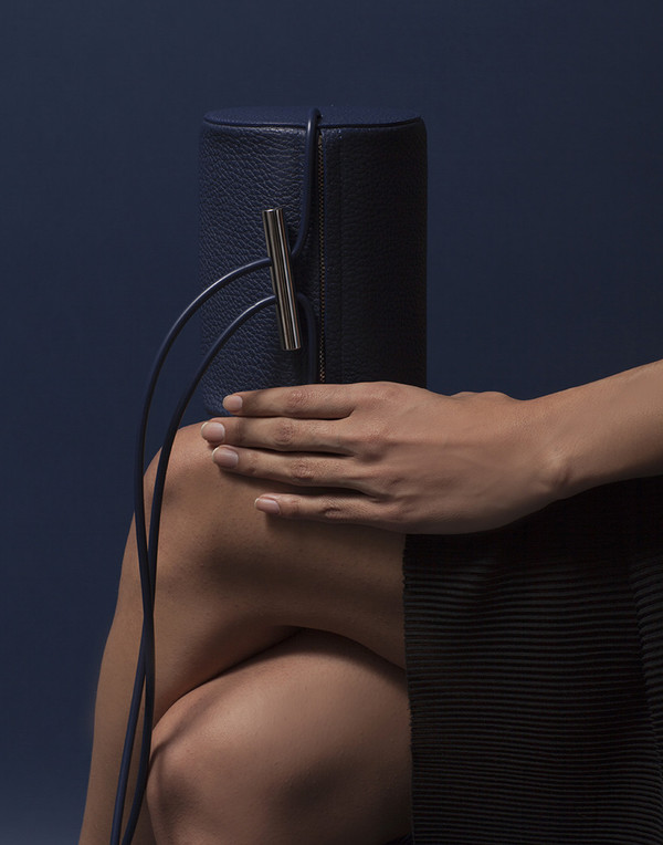 Building Block Cylinder Sling in Navy Building Block Cylinder Sling in Navy