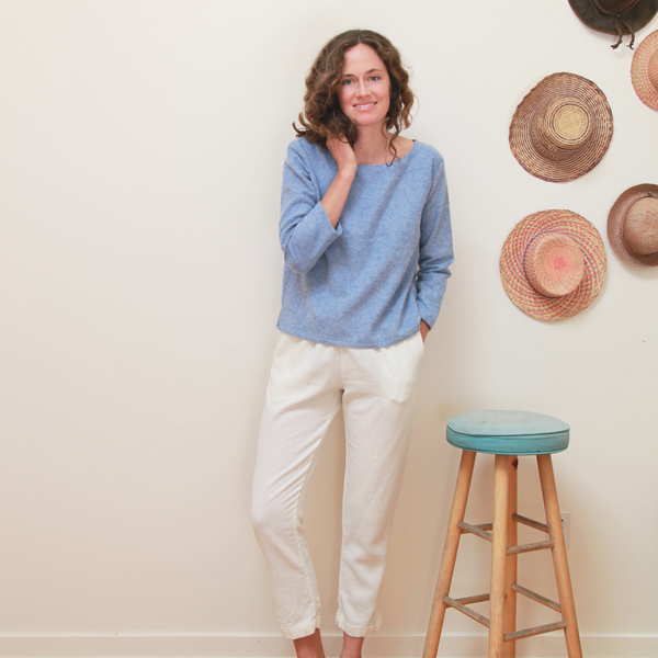 Me & Arrow Basic top - Fuzzy Heather Sky Me & Arrow Basic top - Fuzzy Heather Sky